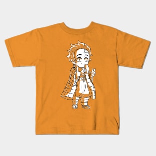 Demon Slayer Kamado Tanjirou Kawaii Custom Color Kids T-Shirt